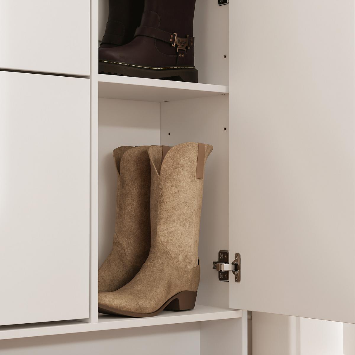 SCHUHSCHRANK mit klappbaren Fächern und Haken FSR220-W - Ahornfarben, Fell (84/121/24cm) - SoBuy