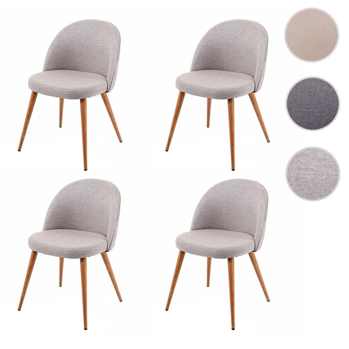 ESSZIMMERSTUHL Hellgrau 4er-Set - Hellgrau, Textil (48/77/46cm) - MCW