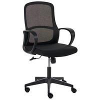 BÜROSTUHL Schwarz Senta - Schwarz, Textil (60/97/65cm) - Beliani