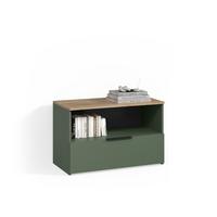 KOMMODE Piave Grün mit 1 geschlossenem Fach - Grün, Holzwerkstoff (80/50/40cm) - Livinity®