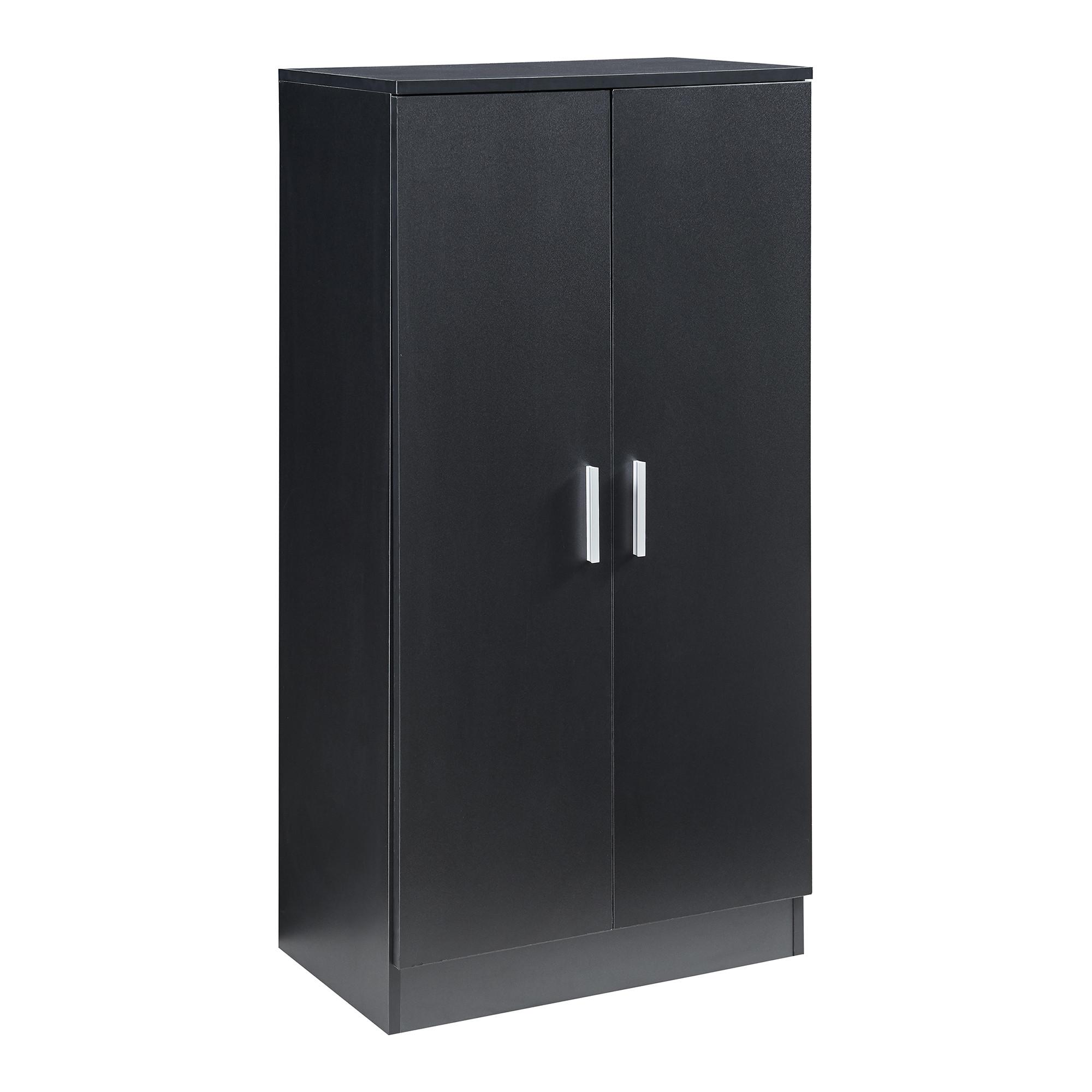 SCHUHSCHRANK Notribontaa - Schwarz, Holzwerkstoff (55/108/35cm) - [en.casa]