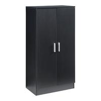 SCHUHSCHRANK Notribontaa - Schwarz, Holzwerkstoff (55/108/35cm) - [en.casa]