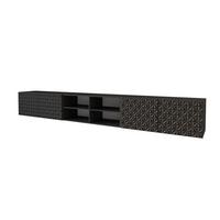 LOWBOARD VIRA-W 3x100x40x40 cm - Schwarz - Schwarz, Holzwerkstoff (300/40/40cm) - ALTDECOR