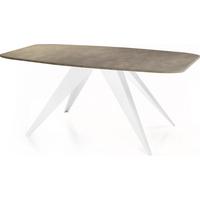 ESSTISCH Fatina rechteckig ausziehbar, Dunkelgrauer Chicago Beton 160-198/90/76 cm - Dunkelgrau/Weiß, Holzwerkstoff/Metall (80/200/76cm) - WFL GROUP