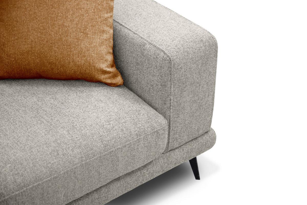 ECKSOFA MEDIOLANE 5-Sitzer, hellgrau - Hellgrau, Holzwerkstoff/Textil (158/282cm) - Wozimo