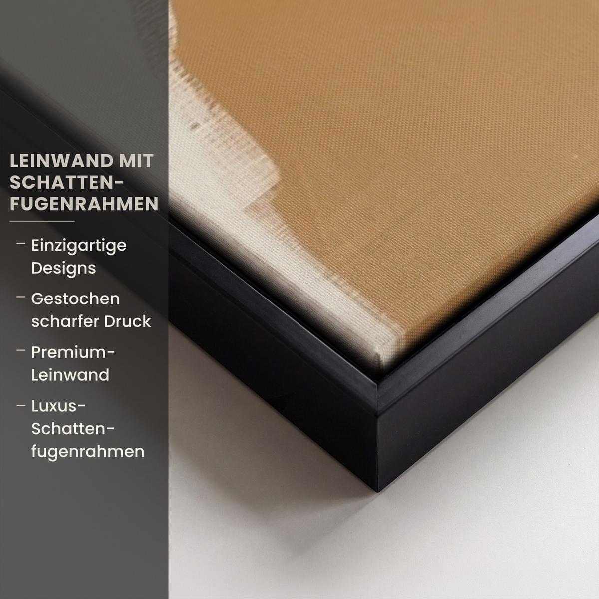 LEINWAND Bilder mit Rahmen - Farbe - Abstrakt - Farben - 120x80 - Currygelb, Textil (120/80cm) - MuchoWow