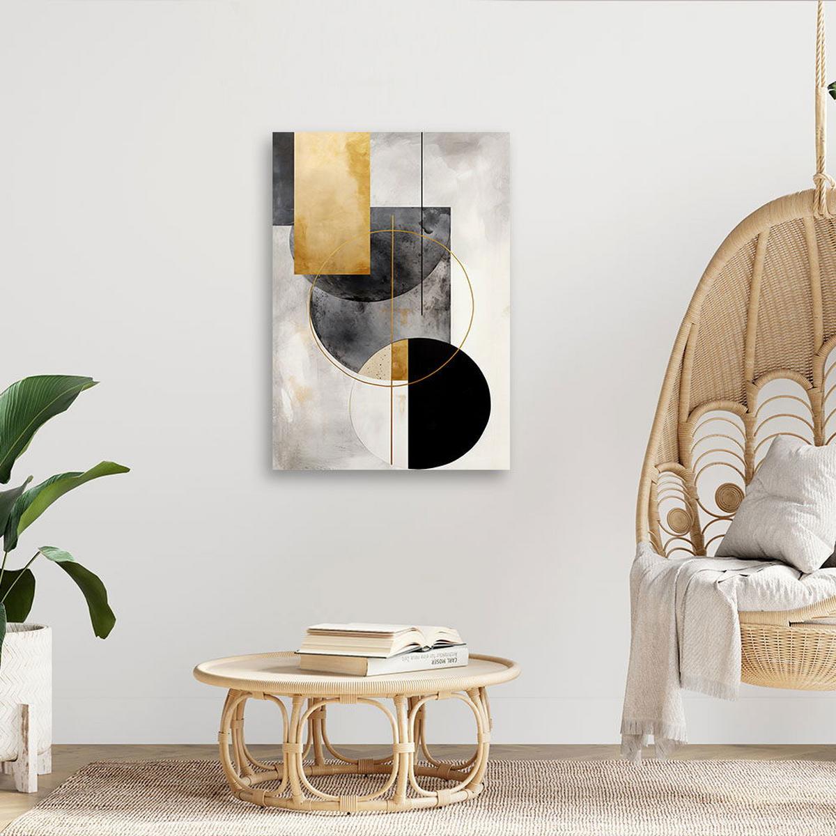 KUNSTDRUCK Gold 70/100 cm - Goldfarben, Textil (70/100cm) - KUNSTLOFT