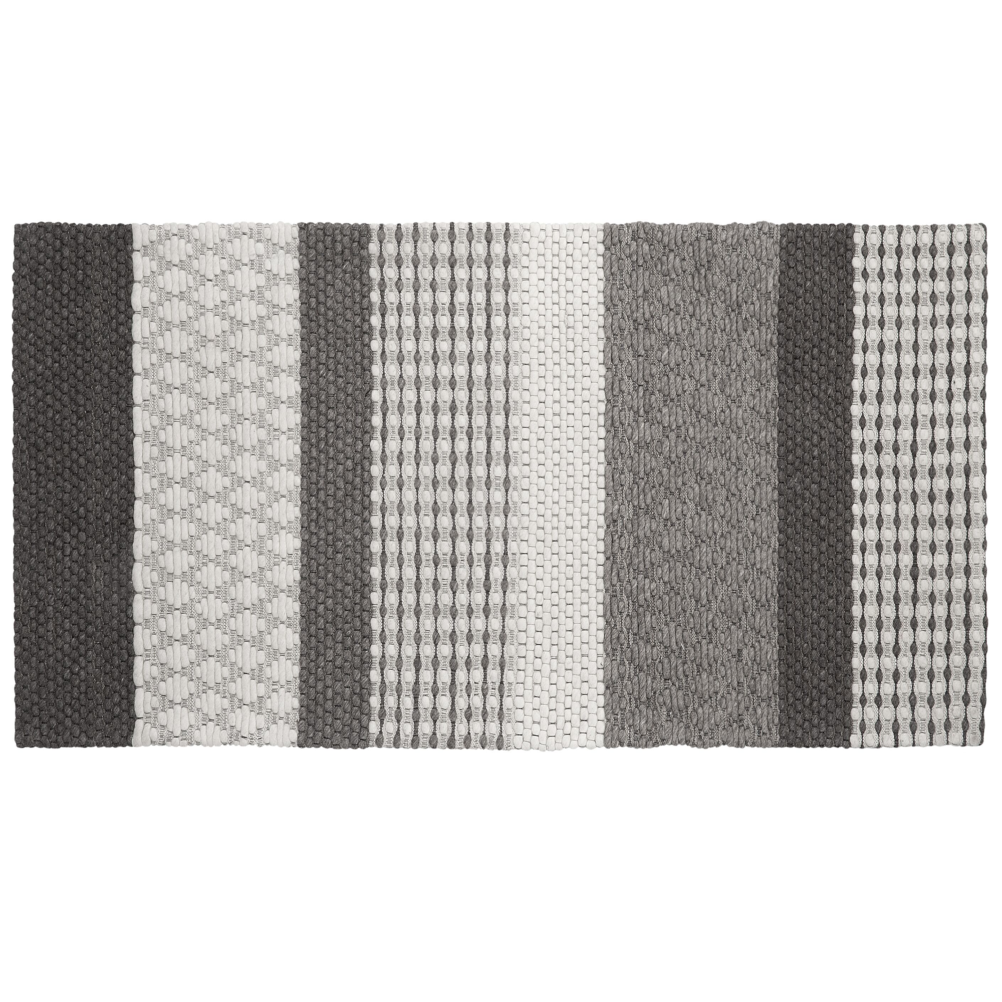 KURZFLOR-TEPPICH Akkaya 150/80 cm - Grau, Textil (80/150cm) - Beliani