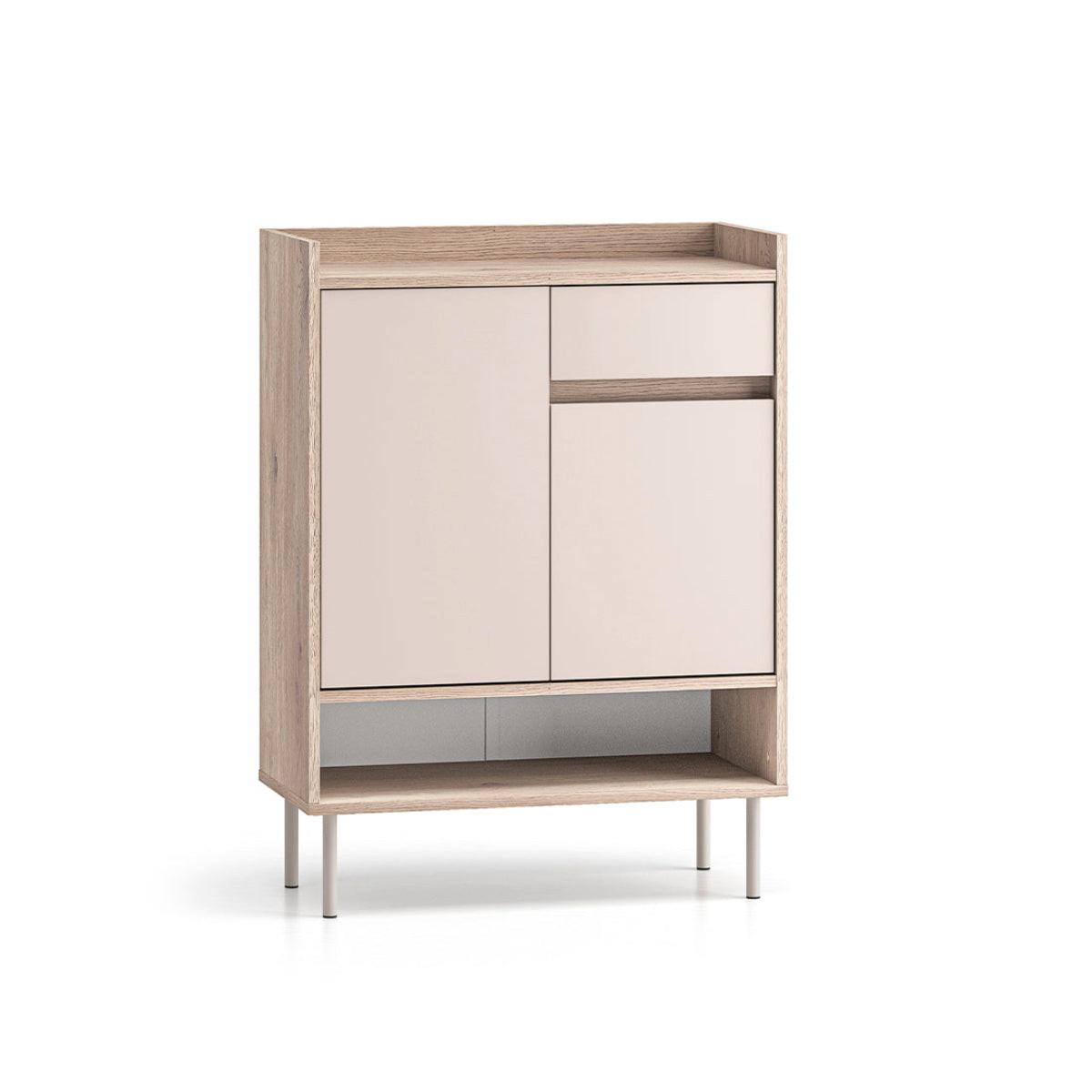 SCHUHMÖBEL Alos Kaschmir und Holz - Beige, Holzwerkstoff (70/95/34cm) - Petits-meubles