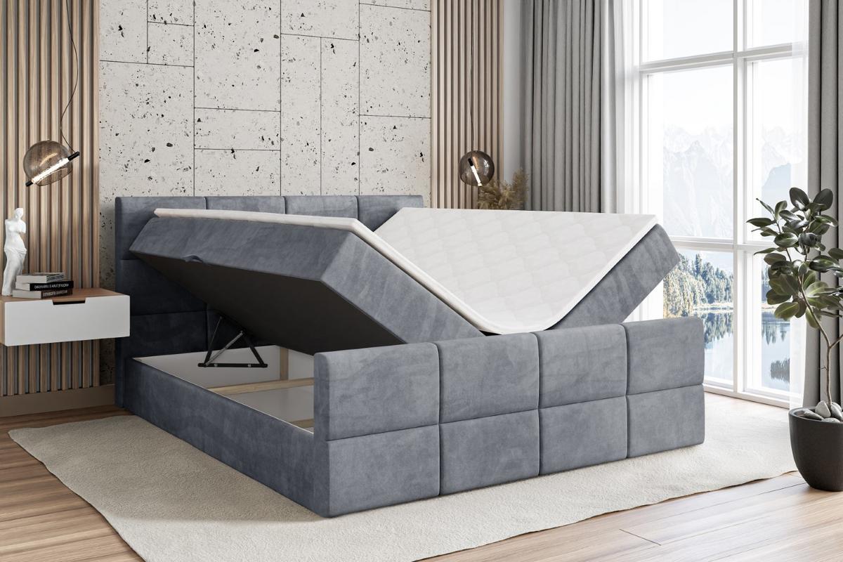 BOXBETT ARDENI-Z - 140x200 cm - H3 - Grau - Grau, Holzwerkstoff (140/200cm) - ALTDECOR