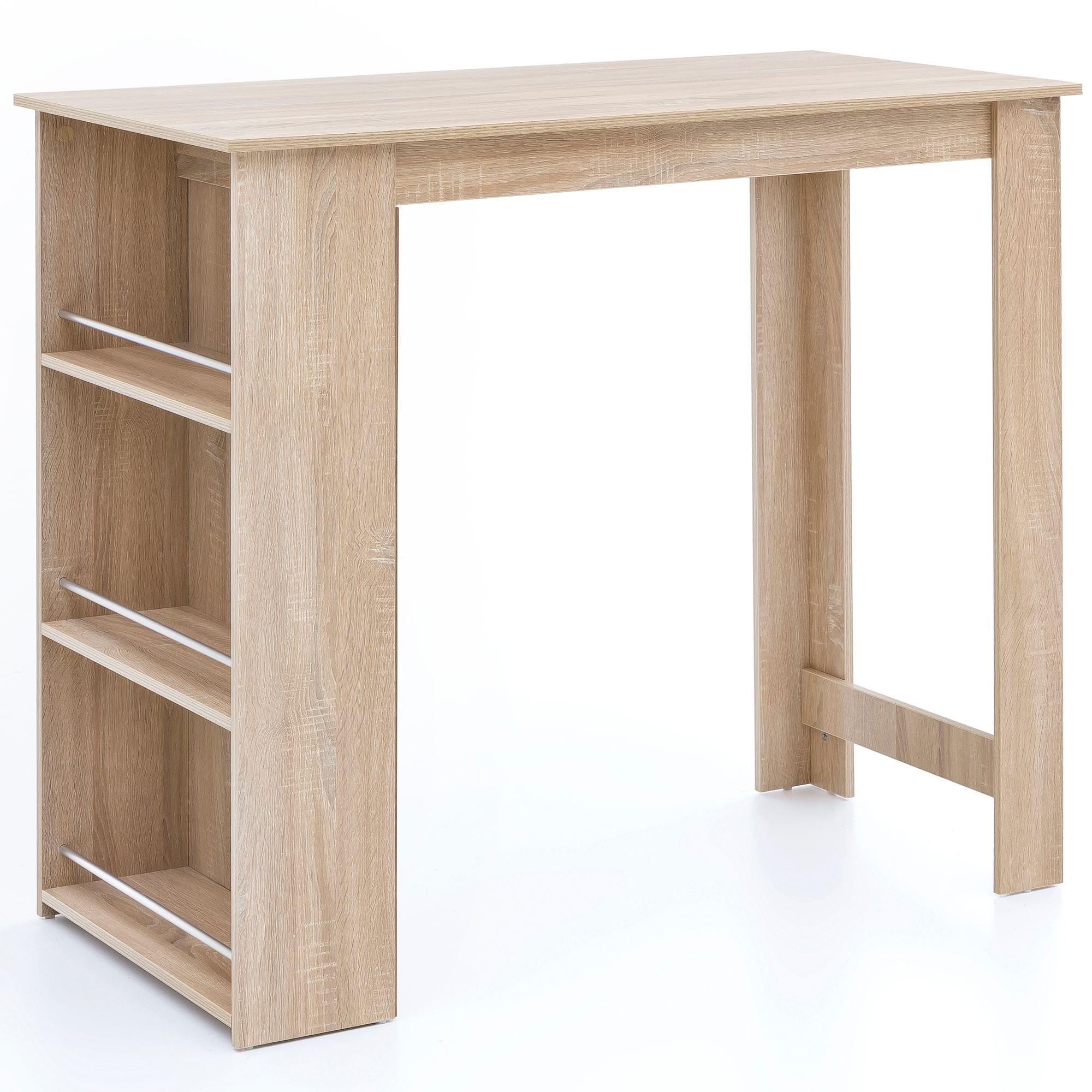KÜCHENTRESEN GANDER Edelstahl 3 Fächer Ablage, Beige 120x60x107 cm - Beige, Holz/Metall (60/120/107cm) - KADIMA DESIGN