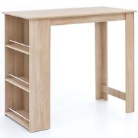 KÜCHENTRESEN GANDER Edelstahl 3 Fächer Ablage, Beige 120x60x107 cm - Beige, Holz/Metall (60/120/107cm) - KADIMA DESIGN