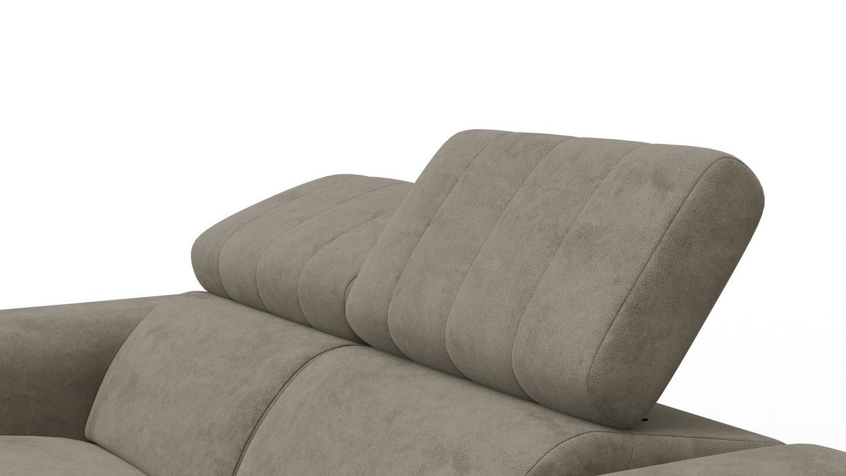 RELAXSOFA NORDEL 2-Sitzer, dunkles beige - Beige/Schwarz, Holz/Textil (150/80/105cm) - Wozimo