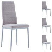 ESSZIMMERSTÜHLE NATHALIE 4er-Set grau - Grau, Textil (43/100/50cm) - IDIMEX
