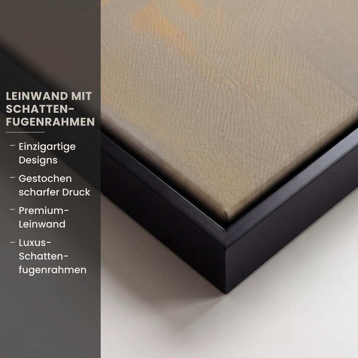 LEINWAND Bilder mit Rahmen - Osterhase - Pastell - Eier - 60x90 - Beige, Textil (60/90cm) - MuchoWow