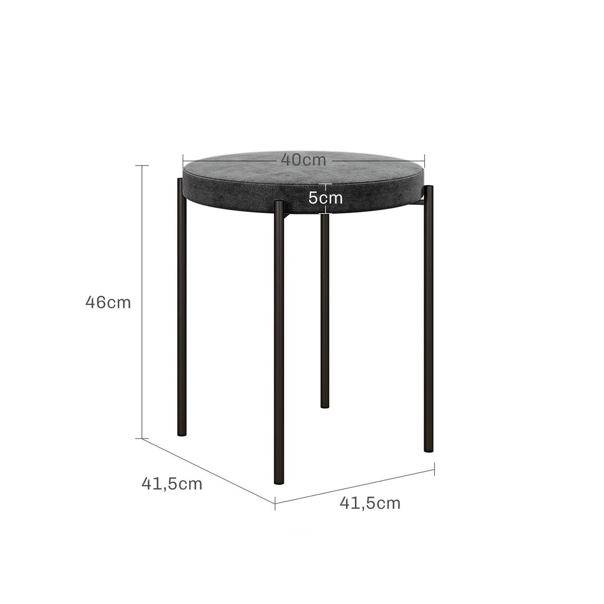 4ER-SET Esszimmerhocker Esszimmerstühle Küchenstuhl modern Polyester Metall Grau - Grau, Kunststoff (41.5/46/41.5cm) - HOMCOM