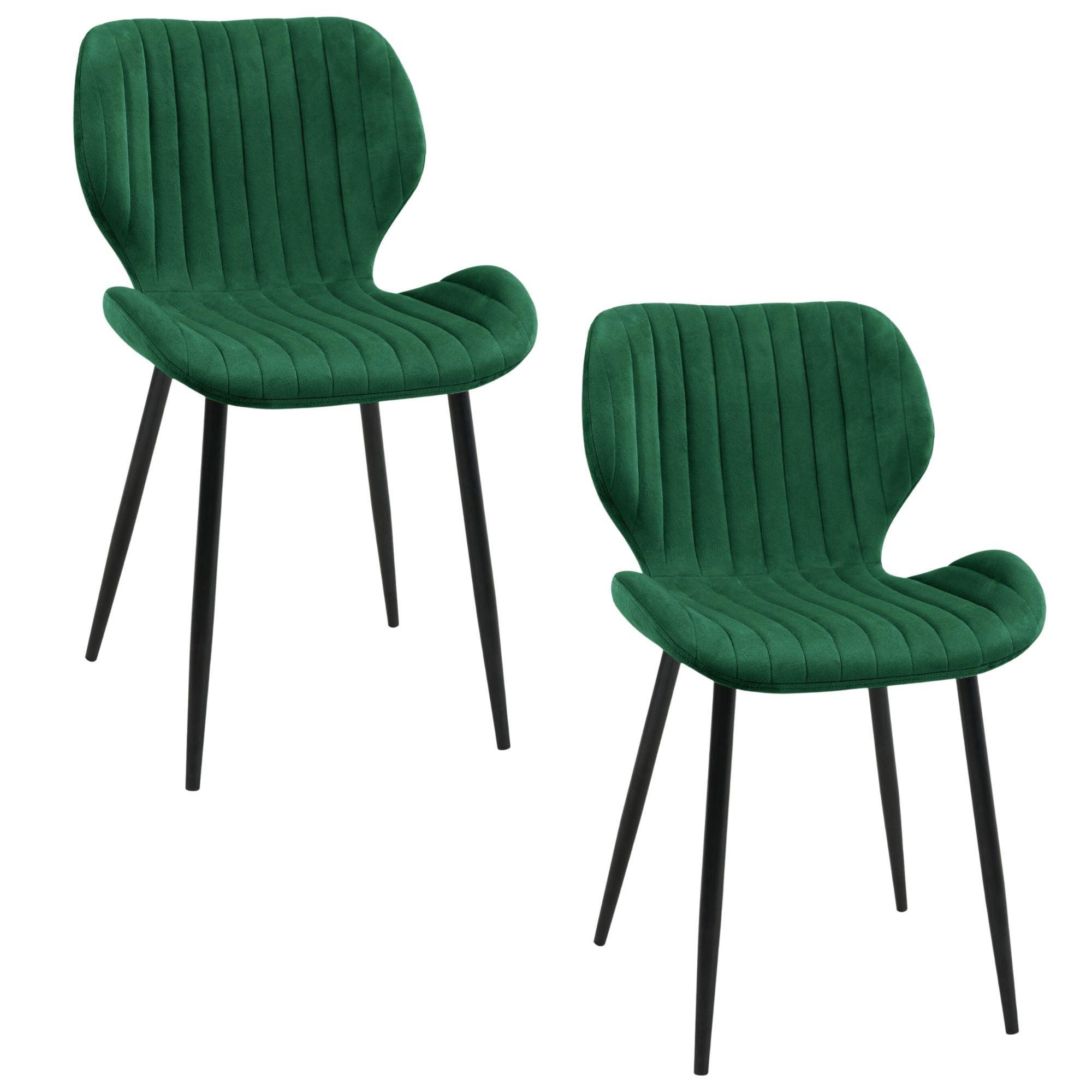 POLSTERSTUHL, Samt, Metallbeine Grün 44/77/30 - Grün, Textil (44/77/52cm) - RAUMHIRSCH FURNITURE