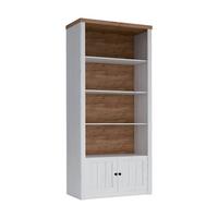 BÜCHERREGAL Léandre Weiß und Holz - Weiß, Holzwerkstoff (90.2/198.1/43.3cm) - Petits-meubles