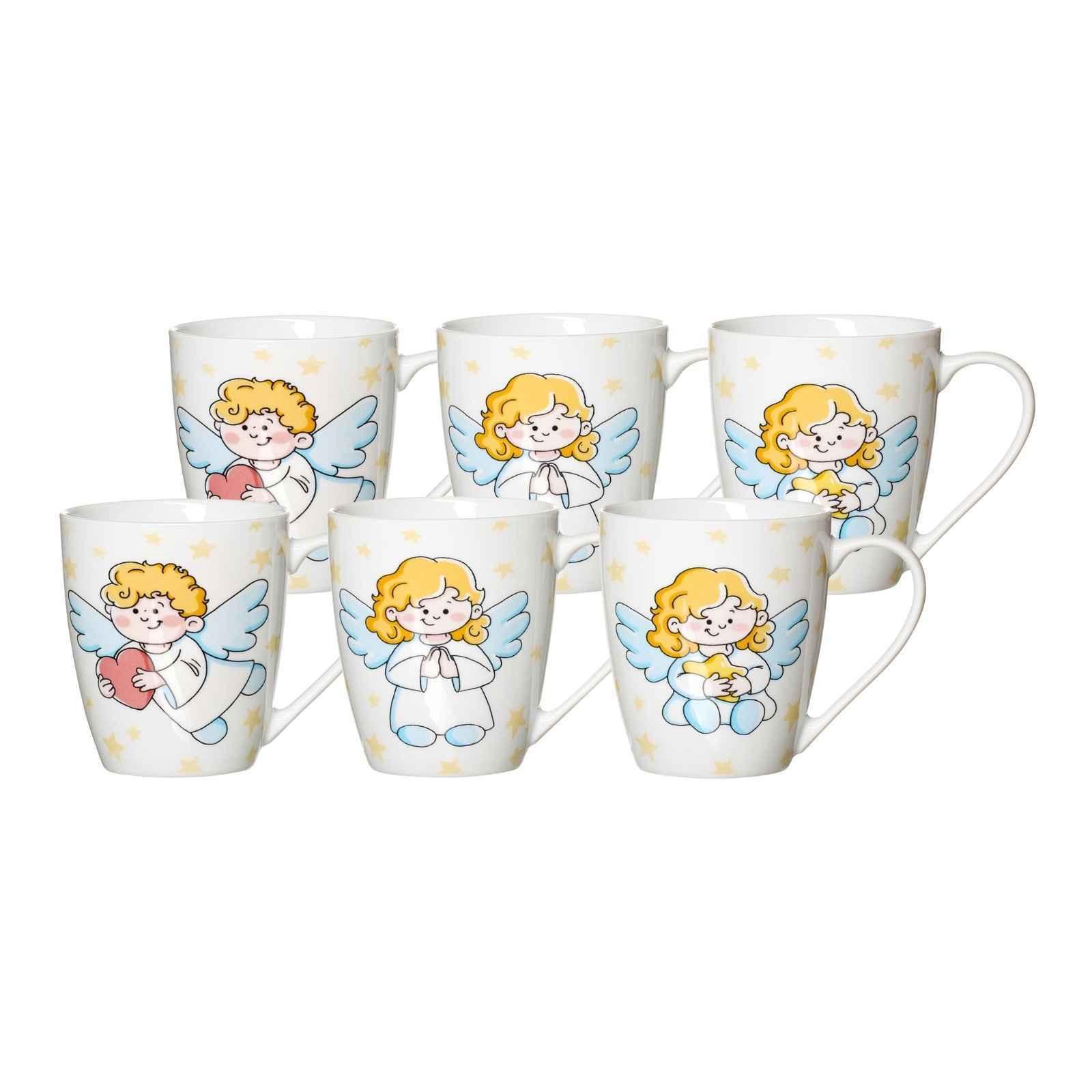 HENKELBECHER Schutzengel bunt 360 ml 6er Set - Multicolor, Keramik (0.36L) - Ritzenhoff Breker