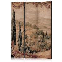 PARAVENT Akustik 3-tlg 135x172 cm Retro Landschaft - Multicolor, Holz/Textil (135/172/3cm) - Muralo