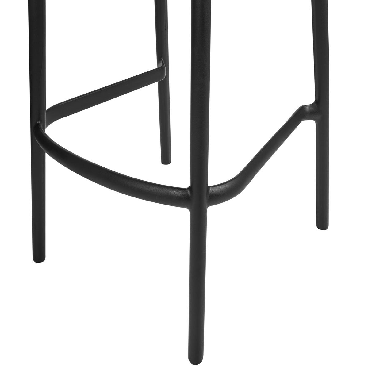 GARTEN-BARHOCKER 2er-Set Schwarz Celleno - Schwarz, Kunststoff (44/106/48cm) - Beliani