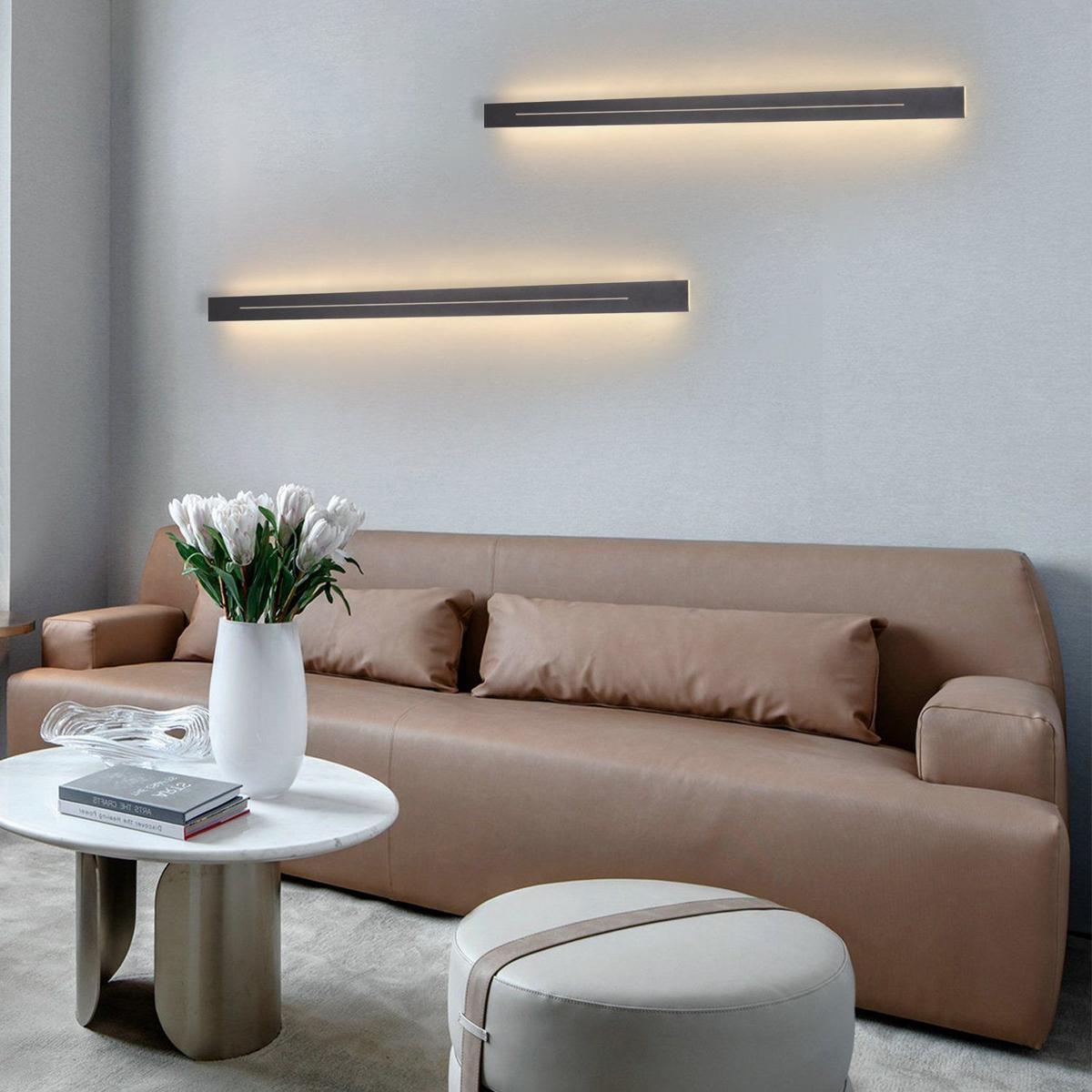 LED-WANDLEUCHTE Luminescent 100/5/4 cm - Schwarz, Metall (5/4/100cm) - ZMH