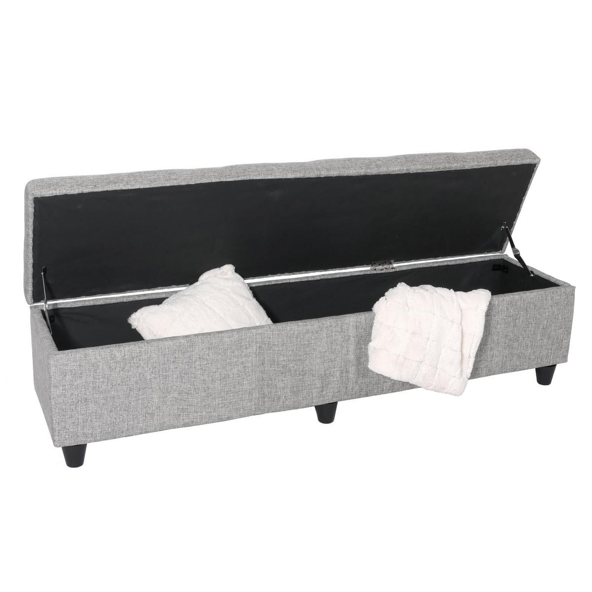AUFBEWAHRUNGS-TRUHE XXL Grau - Grau, Textil (180/45/45cm) - MCW