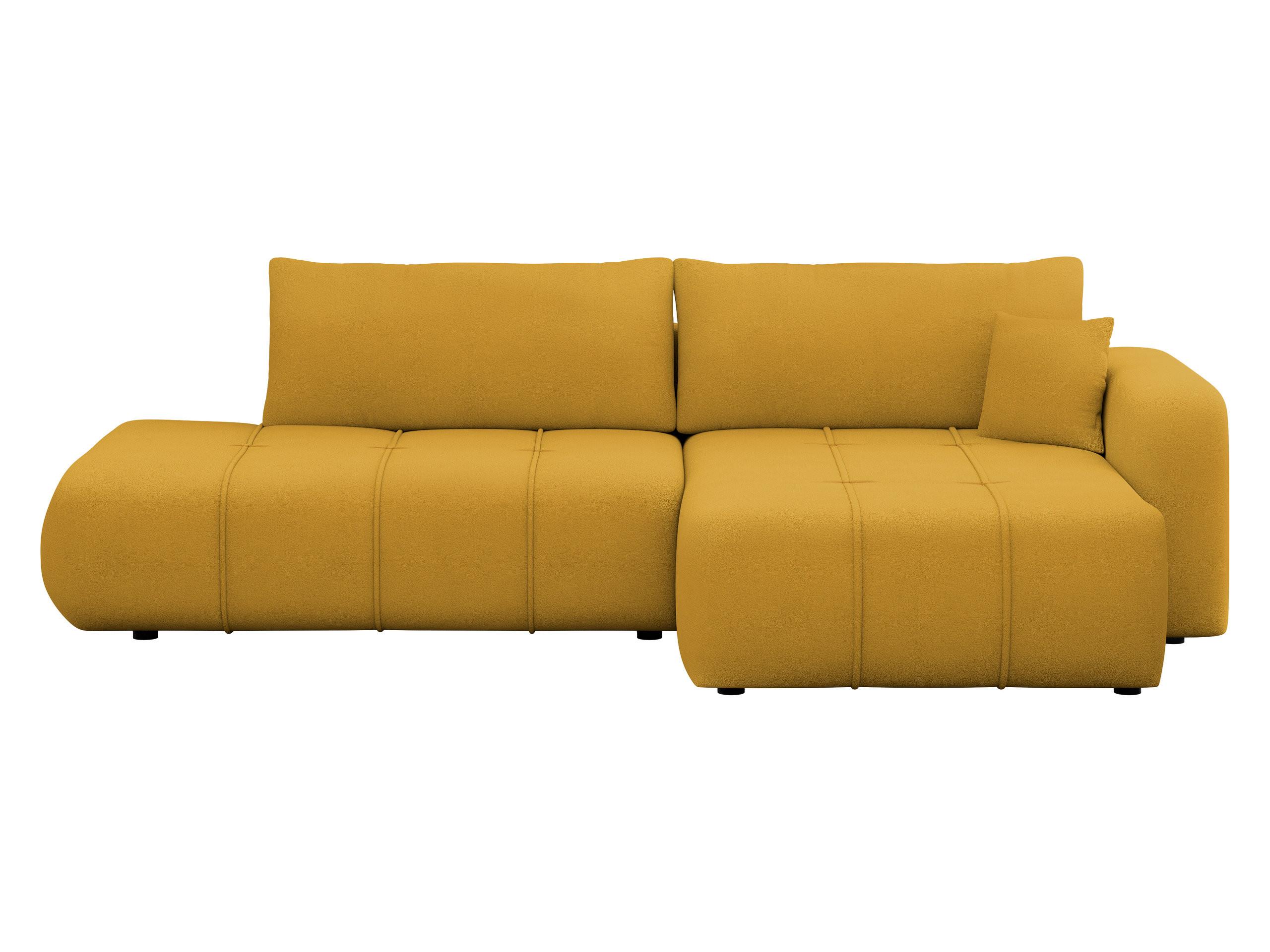 ECKSOFA Furyn O, Seite: Rechts - Gelb/Schwarz, Holzwerkstoff/Kunststoff (262/145cm) - MIRJAN24