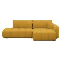 ECKSOFA Furyn O, Seite: Rechts - Gelb/Schwarz, Holzwerkstoff/Kunststoff (262/145cm) - MIRJAN24