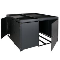 MÜLLTONNENVERKLEIDUNG/RADGARAGE Anthrazit - Anthrazit, Metall (193/130/208cm) - MCW