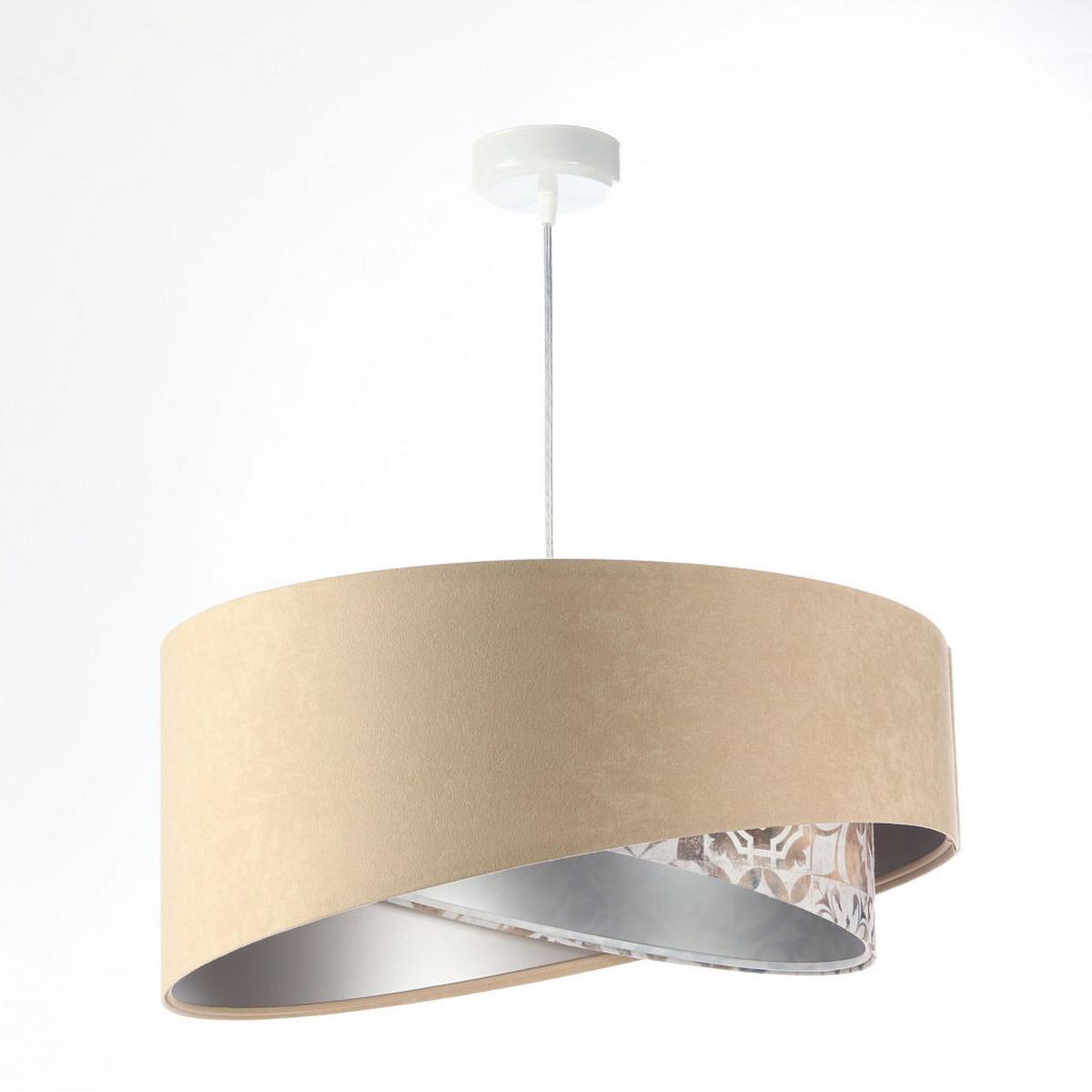 HÄNGELEUCHTE Silber 50/23 cm - Silberfarben, Kunststoff (50/1.3/23cm) - ONZENO