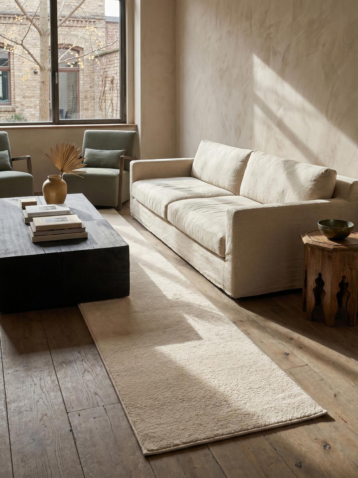 TEPPICHLÄUFER Antirutsch Uni RUTOR Polyester Beige 80 x 150 cm - Beige, Textil (80/150cm) - KADIMA DESIGN