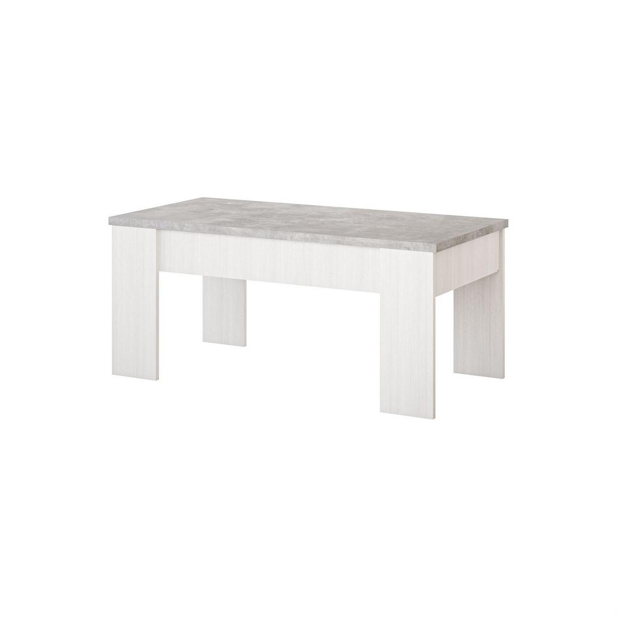 COUCHTISCH APERTO ausklappbar - Hellgrau, Holzwerkstoff (100/45/50cm) - Lookway