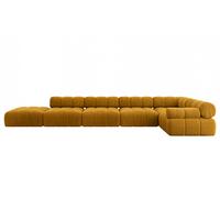 ECKSOFA modulares Sofa Felto-L3 - 475x190x70 cm Senfgelb Cord - Currygelb, Holzwerkstoff/Textil (475/190cm) - ALTDECOR