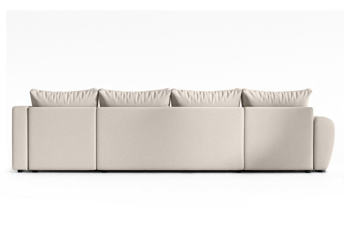 WOHNLANDSCHAFT Malatya U Form MAX Beige 311/145/80 cm mit Schlaffunktion - Beige/Schwarz, Kunststoff/Textil (208/80/303cm) - AX Living