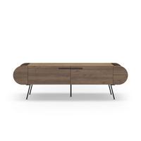 TV-MÖBEL 2 Türen mit Metallfüßen B194,5 cm - SALUSO - Nussbaumfarben, Holzwerkstoff (37.6/57.7/16cm) - Calicosy