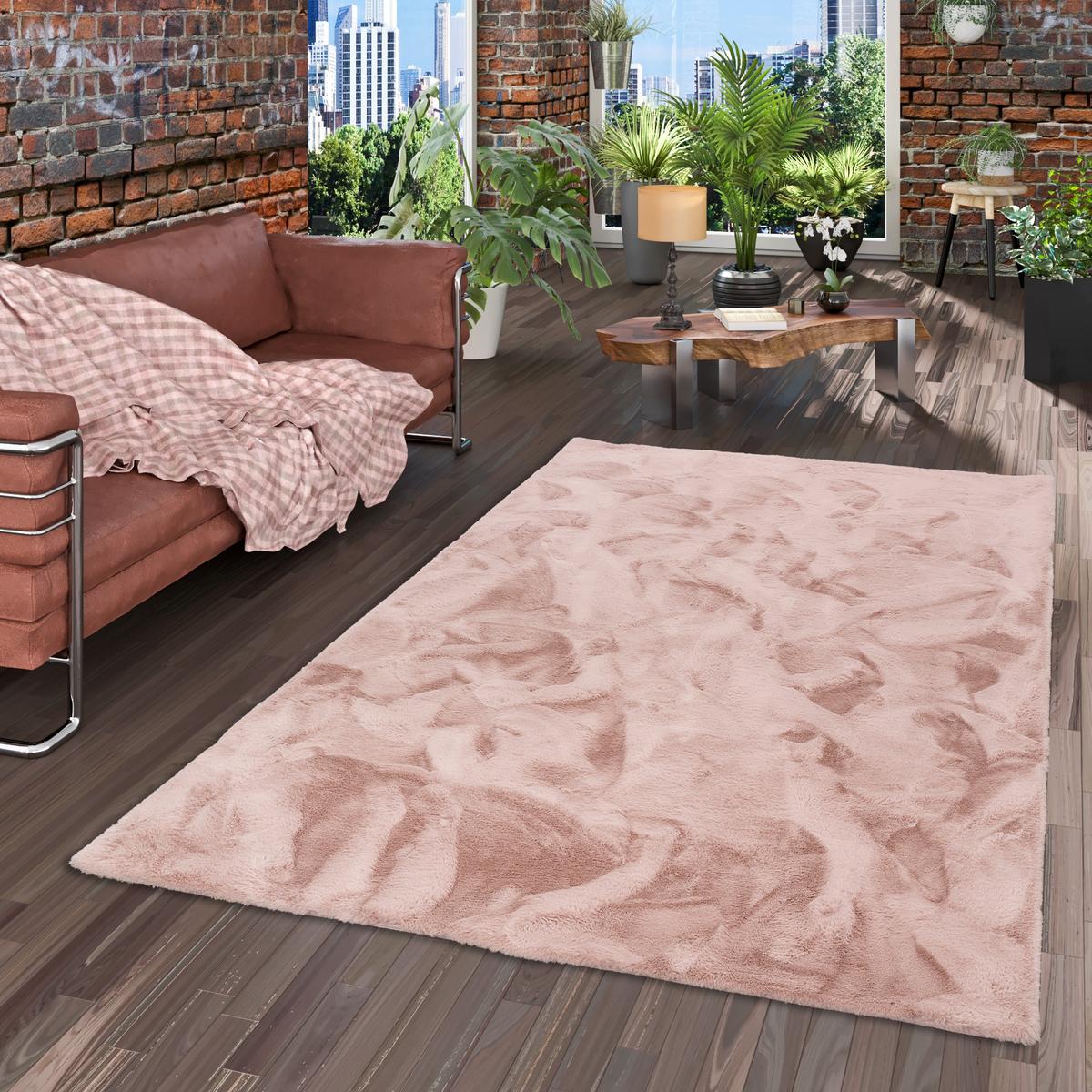 FELLTEPPICH LUXUS SUPER SOFT PLUSH - Altrosa, Textil (140/180cm) - Pergamon