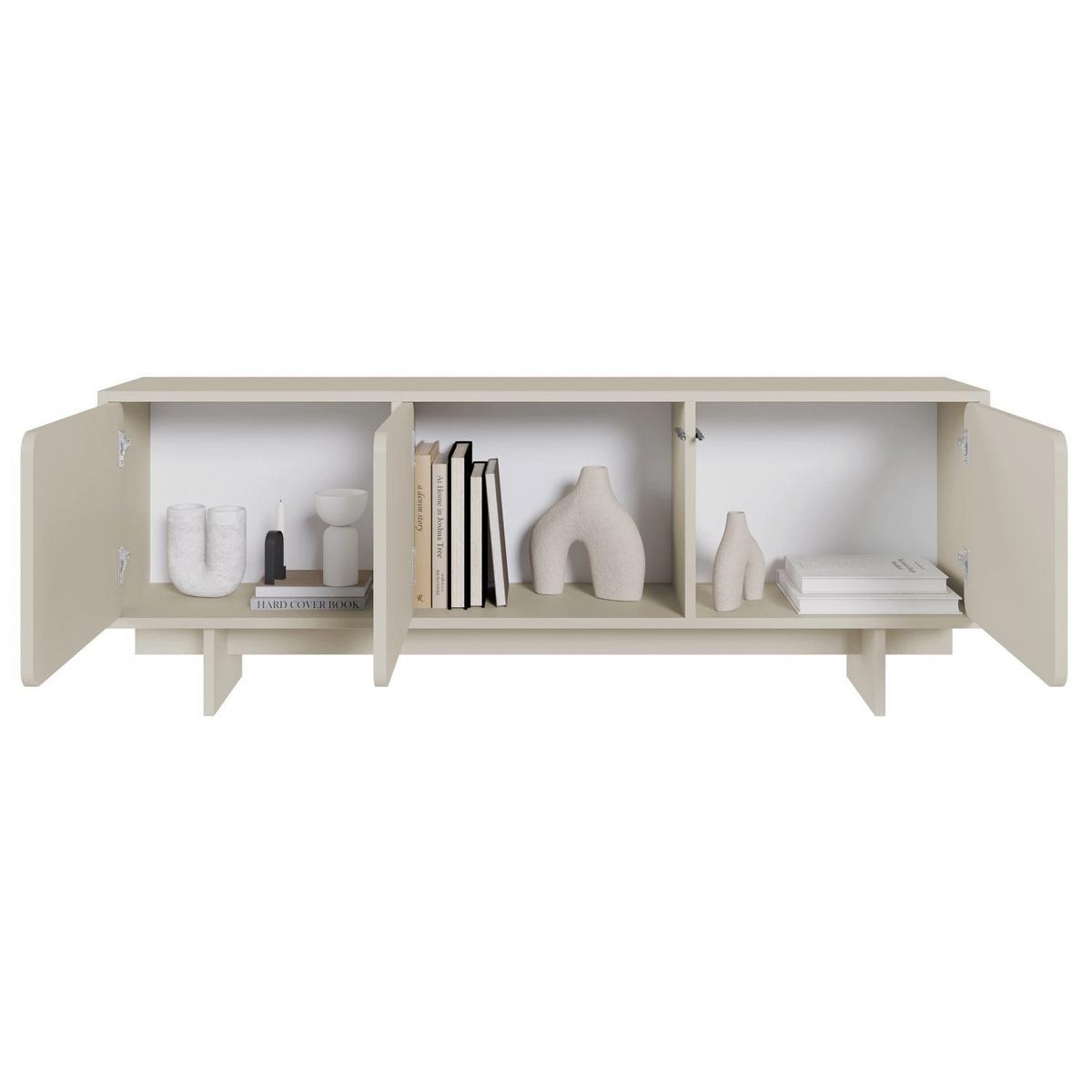 TV-LOWBOARD Wuwu Greige 150 cm - Taupe, Holzwerkstoff (150.4/55/35cm) - Selsey