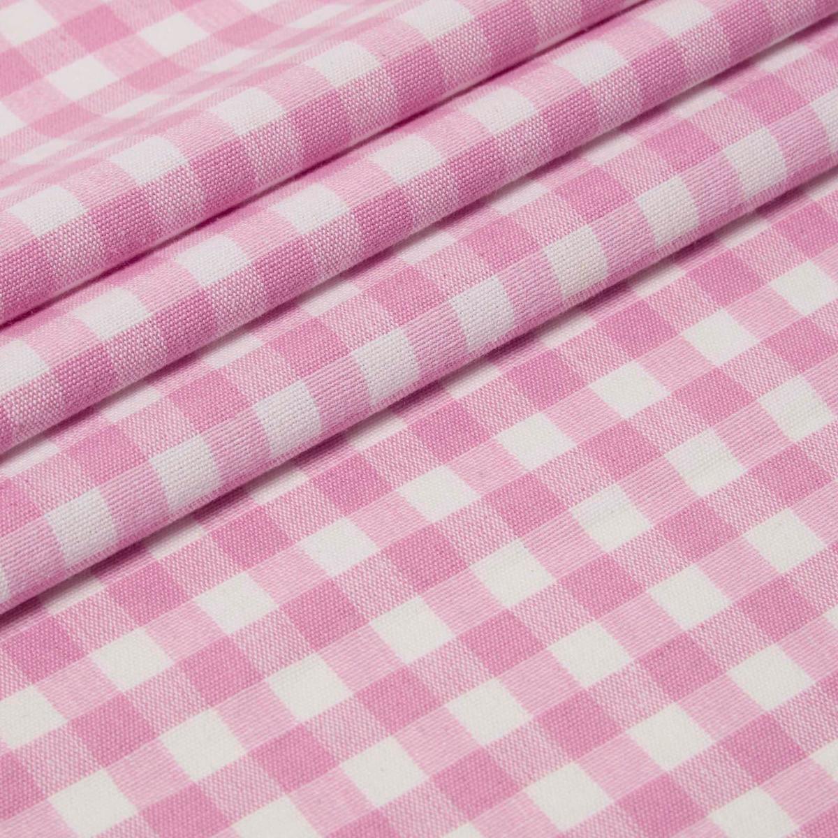 BAUMWOLLSTOFF Meterware Vichy-Karo rosa-weiß, 150 cm - Rosa, Textil (150/100cm) - Homescapes