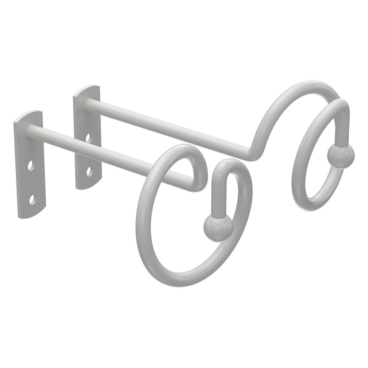 DRAPIERHAKEN für Gardinen / Vorhänge, Weiß, Packung 1 Paar - Weiß, Metall (13.8/5.8/5.8cm) - INTERDECO