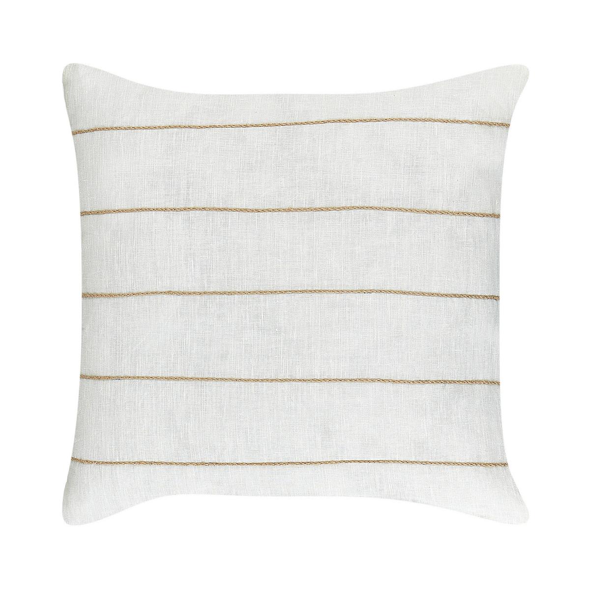 DEKOKISSEN 2er-Set Cremeweiß 50/50 cm Milas - Beige/Weiß, Textil (50/50cm) - Beliani