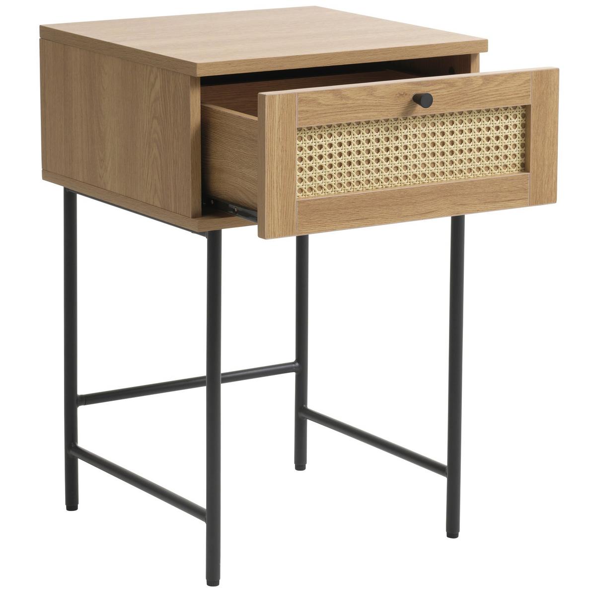 NACHTTISCH Mogest 45 cm - Beige/Schwarz, Holzwerkstoff/Kunststoff (45/70/45cm) - Selsey