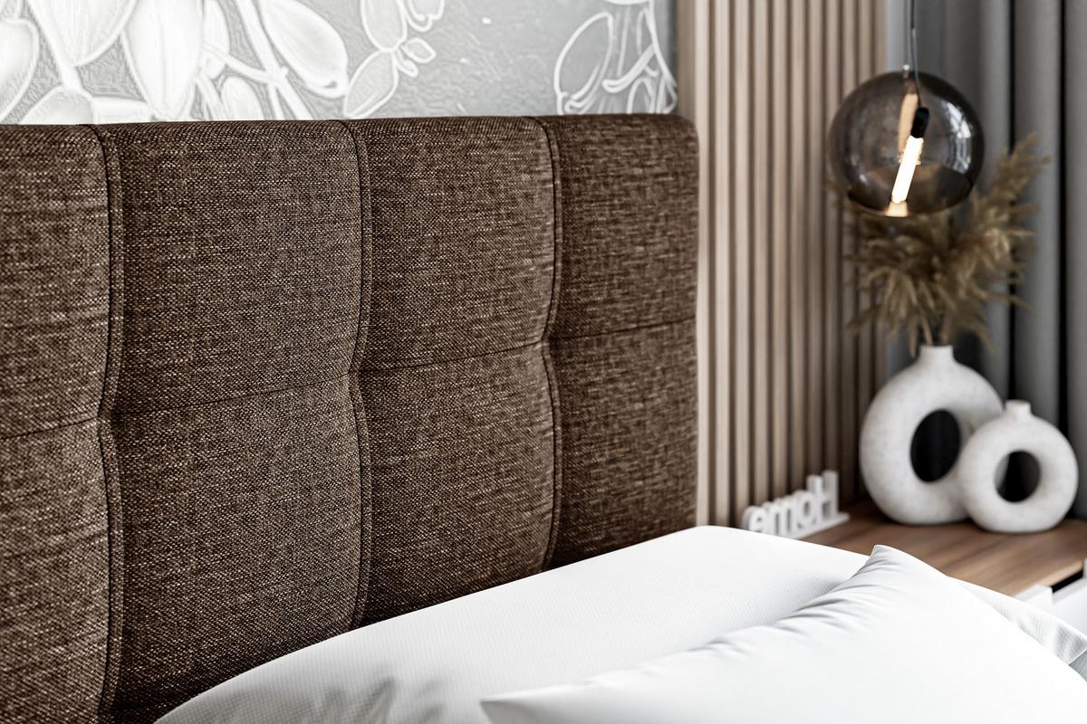 BOXBETT mit Matratze H4 und Lattenrost - MARCE - 140x200 - H4 - Braun - Braun, Holzwerkstoff (140/200cm) - ALTDECOR