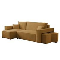 ECKSOFA Adara Inkl. Hocker - Gelb, Holzwerkstoff/Textil (262/145cm) - Fun Möbel