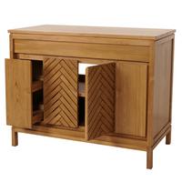 TEAK-WASCHBECKENUNTERSCHRANK Braun - Braun, Holz (106/86/56cm) - MCW