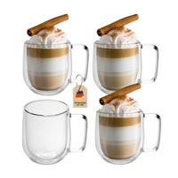 KAFFEEGLAS 200 ml(4er-Set) - Transparent, Glas - Intirilife