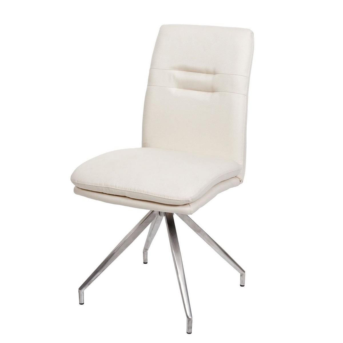 ESSZIMMERSTUHL Cremeweiß 6er-Set - Beige/Weiß, Textil (47/90/60cm) - MCW