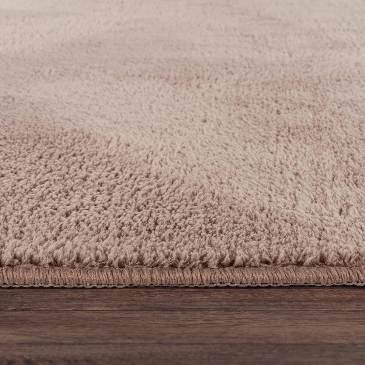 KURZFLORTEPPICH, einfarbig, Taupe, Ø 200 cm - Braun, Textil (200/200cm) - KADIMA DESIGN