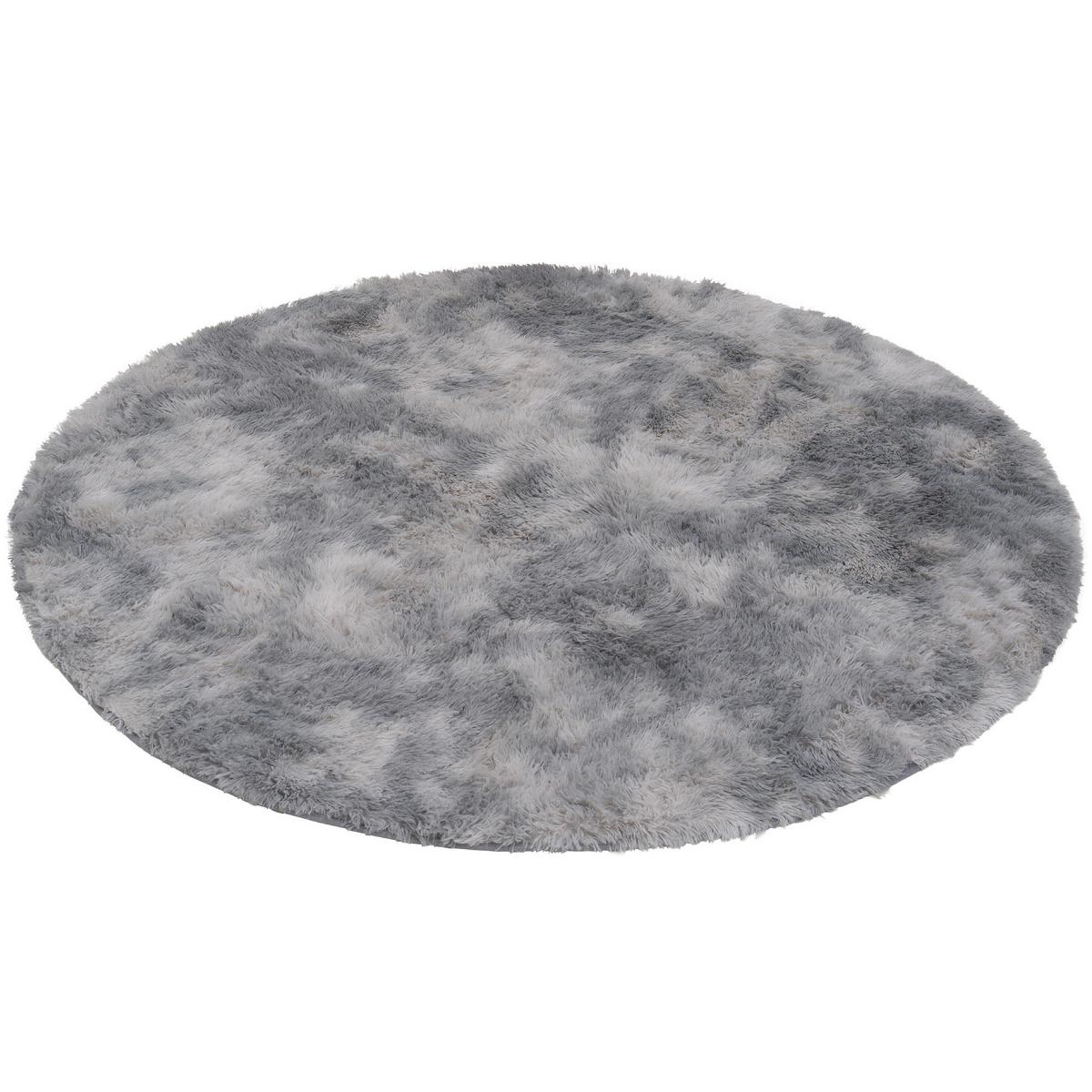 HOCHFLOR SHAGGY TEPPICH FLUFFY RUND - Grau, Textil (160/160cm) - Pergamon