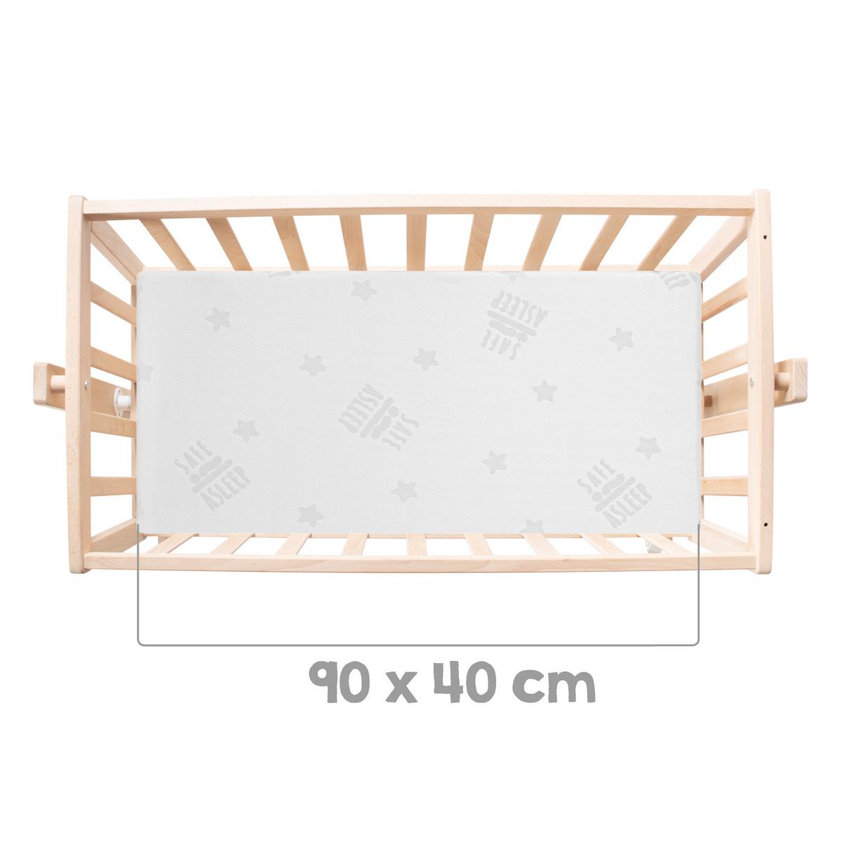 BABYWIEGENSETT Sternenzauber grau - Naturfarben, Holzwerkstoff/Textil (40/90cm) - Roba